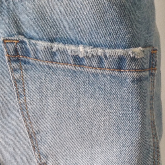 BLANKNYC THE BAXTER RIBCAGE STRAIGHT LEG CROP BUTTON FLY RIPPED JEANS NWT - Picture 10 of 12